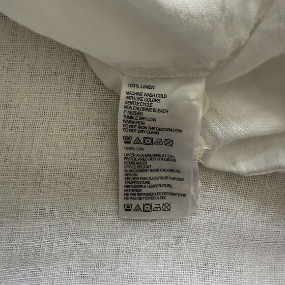 Tommy Bahama 100% Linen Long Sleeve White USA American Flag 1993 Shirt Mens 3XL - Picture 9 of 10